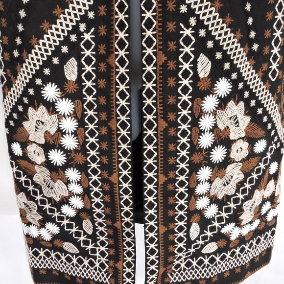 KOBI HALPERIN ⚜ WOMEN'S BLACK COTTON FASHION COAT - Picture 2 of 4